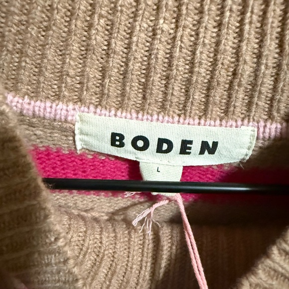 Boden Marion Marino Rib Neck Sweater Size L - Picture 2 of 3